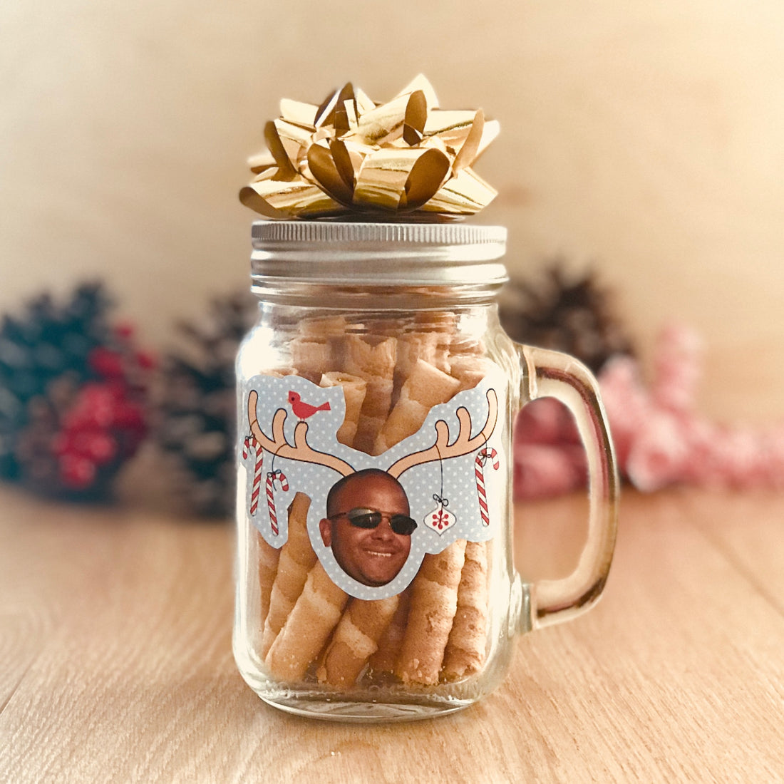 DIY Rockin’ Rudolph Jar of Sweets – 12 Crafts of Giftwrap