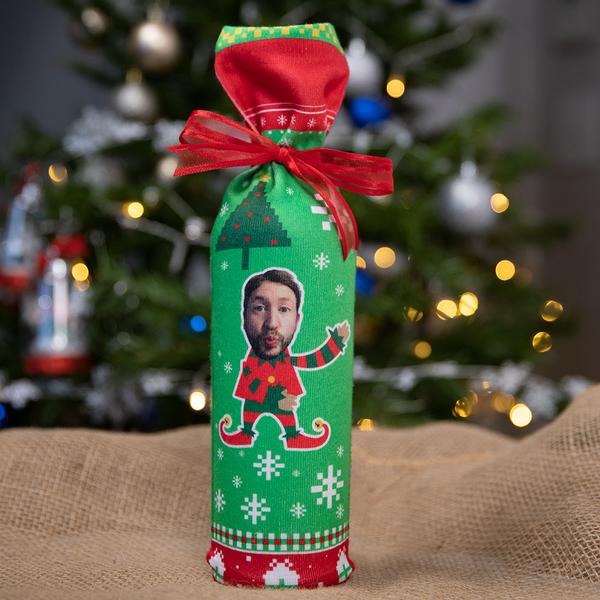 Christmas Wine Socks