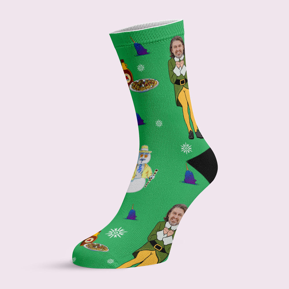Friendly Elf Face Socks