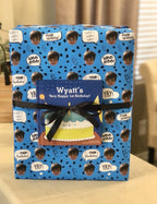 Blue Birthday Confetti Gift Wrap