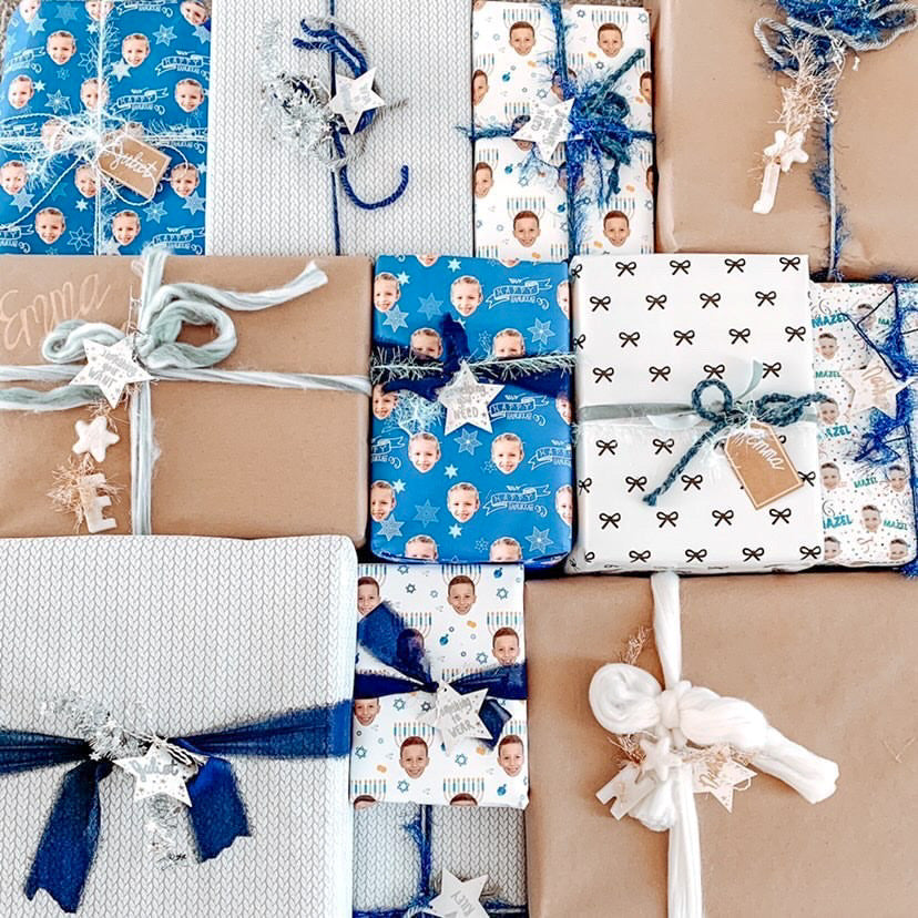 Menorah Head Gift Wrap