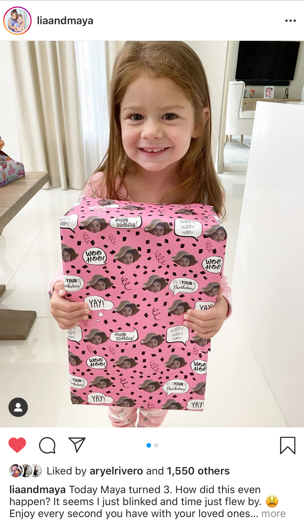 Pink Birthday Confetti Gift Wrap