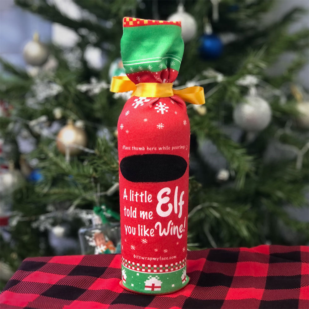Little Miss Elfie Selfie Wine Socks