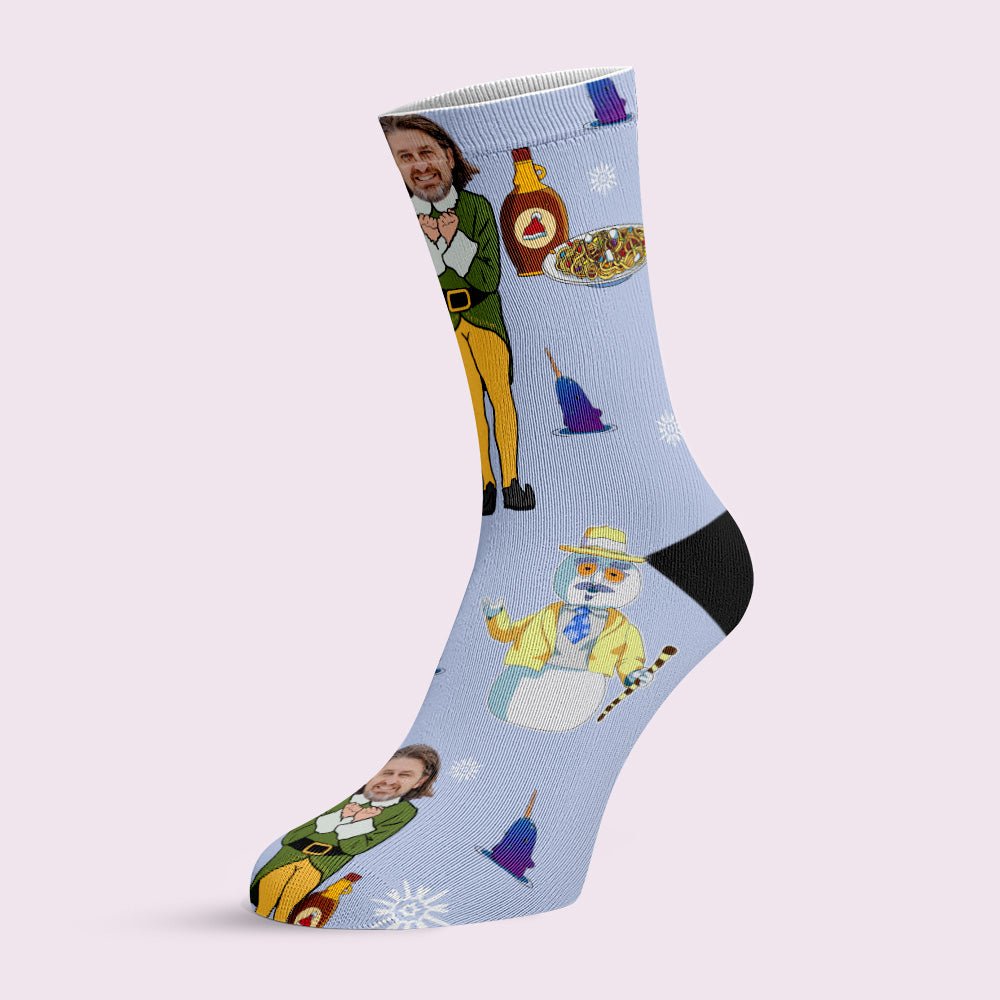 Friendly Elf Face Socks