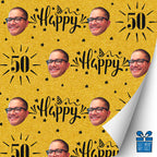 50's Gold Gift Wrap