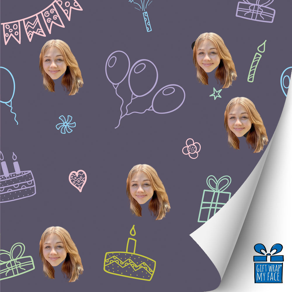 Birthday Sketches Gift Wrap