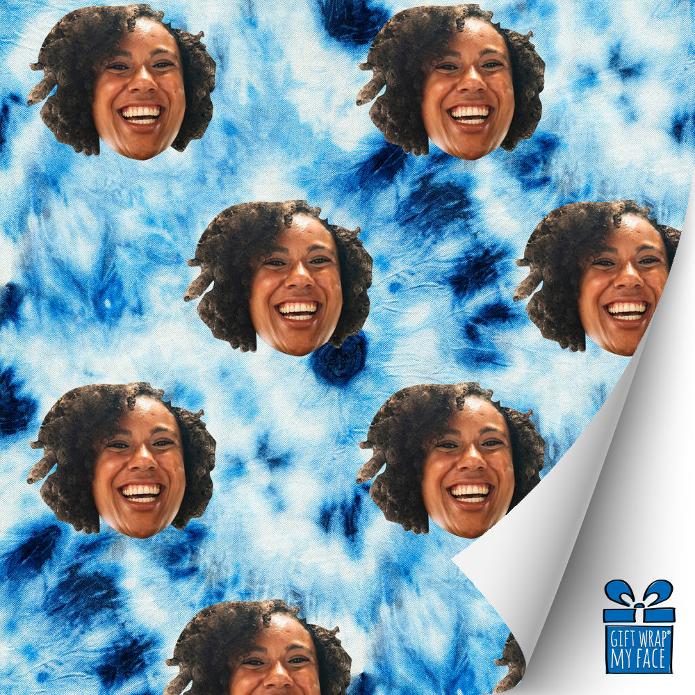 Blue Tie Dye Gift Wrap