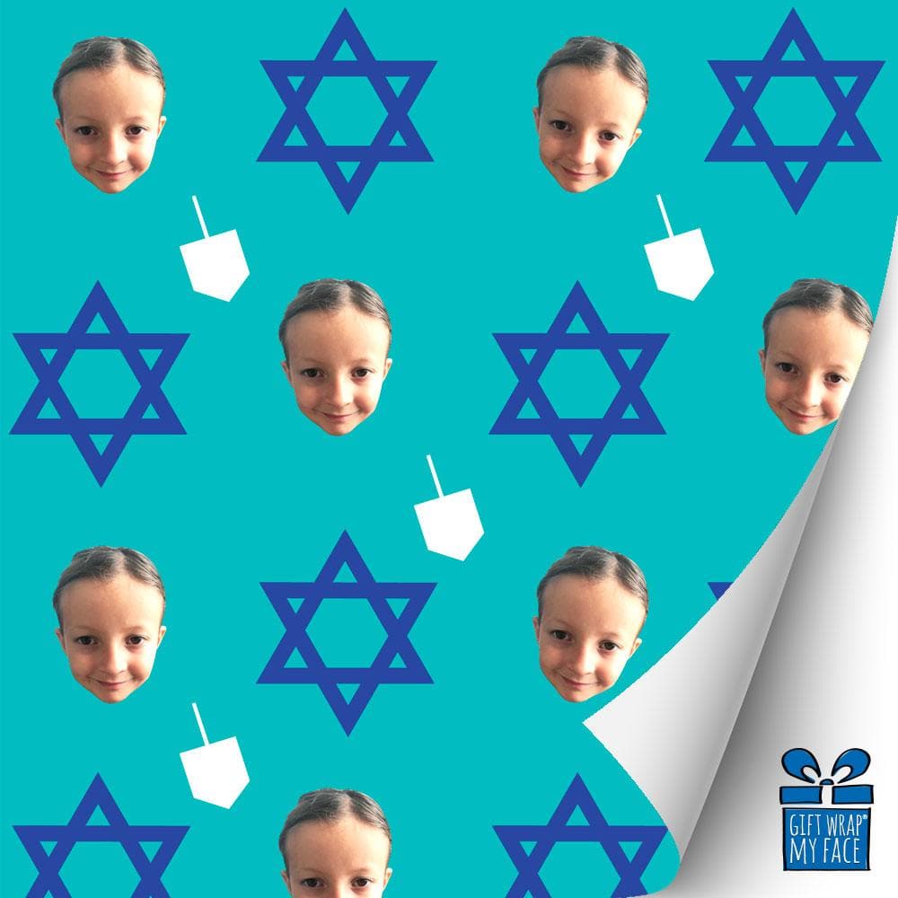 Stars and Dreidels Gift Wrap