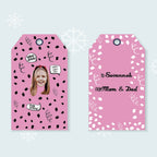 Pink Birthday Confetti Gift Tags