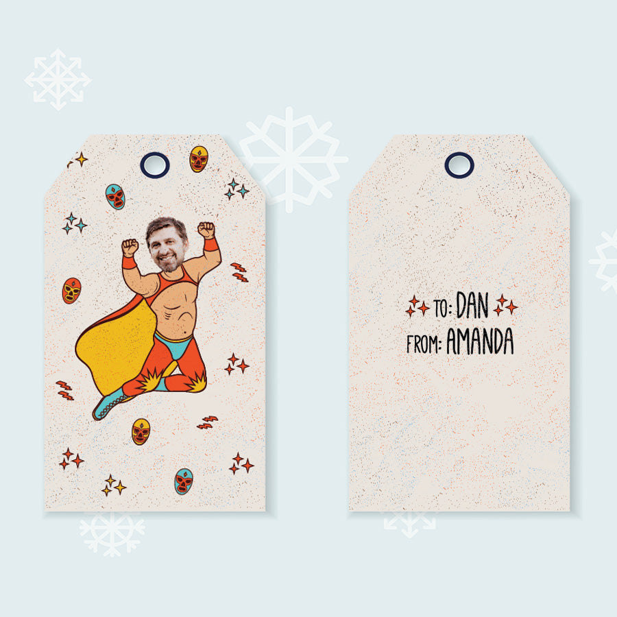 Luchador Gift Tags