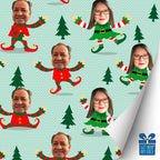 Elfie Selfie™ Boy & Girl Duo Gift Wrap