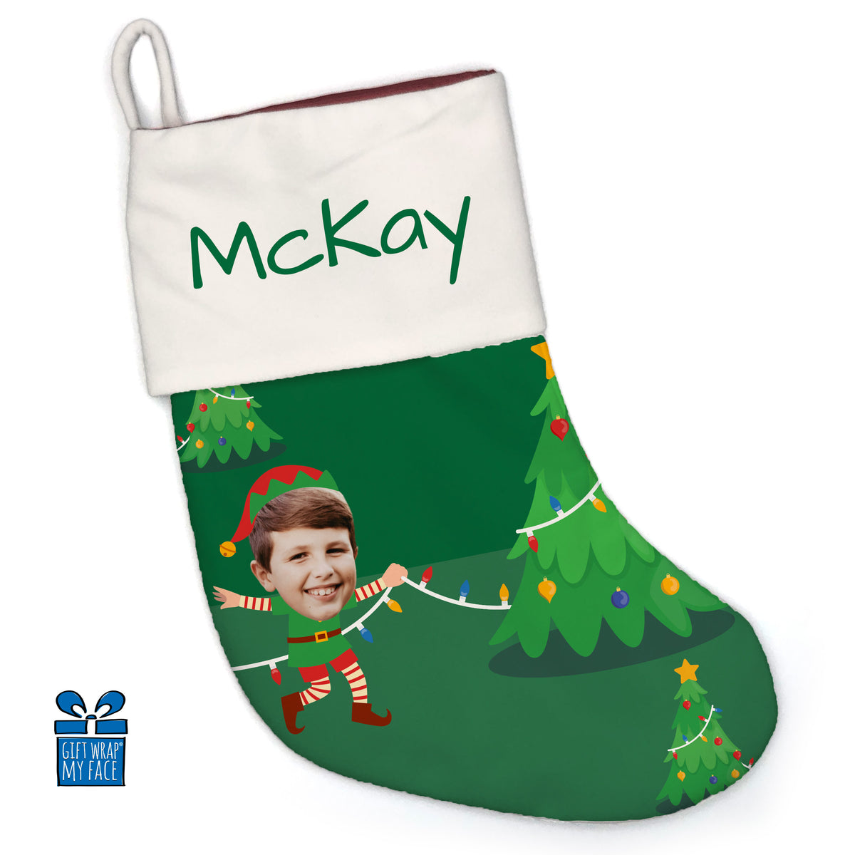 Christmas Tree Elf Stocking